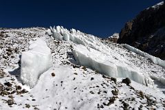 02 The Hill Next To Mount Everest North Face Intermediate Camp Has Some Small Ice Penitentes At The Start Of The Trek To Mount Everest North Face Advanced Base Camp In Tibet.jpg